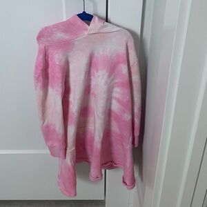 Crewcuts sweatshirt dress tye dye with hood